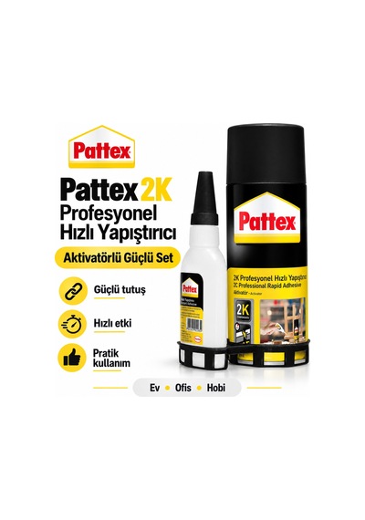 2k Profesyonel Hızlı Yapıştırıcı Ve Aktivatör 200 Ml Seti