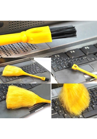 2 Adet Çok Fonksiyonlu Klavye Ve Araç Için Mikrofiber Toz Alma Püskülü Anti-statik Toz Alma Püskülü