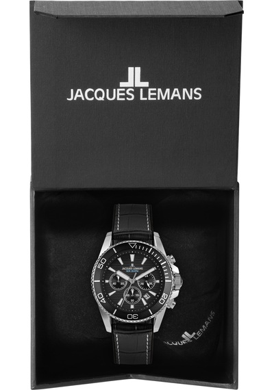 Jacques Lemans 1-2206a Lıverpool Dıver Erkek Kol Saati Gümüş - Siyah