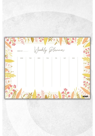 Haftalık Planlayıcı - A4 Ebat Yapılacaklar - 30 Yaprak - Weekly Planner - 0478 Çok Renkli