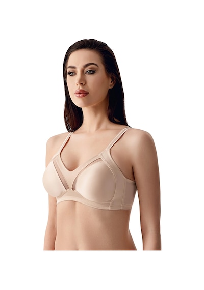 New Bra 352303 Kadın C Cup Toparlayıcı Balensiz Minimizer Sutyen Ten