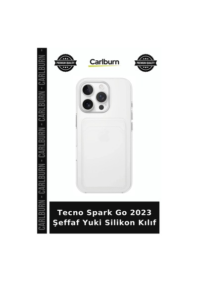 Tecno Spark Go 2023 Şeffaf Yuki Silikon Kılıf Arka Kapak Kart Bölmeli Telefon Aksesuarı çok renkli