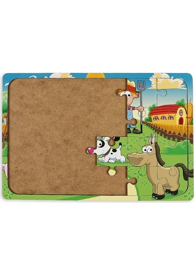 Çiftliğim 24 Parça Ahşap Puzzle