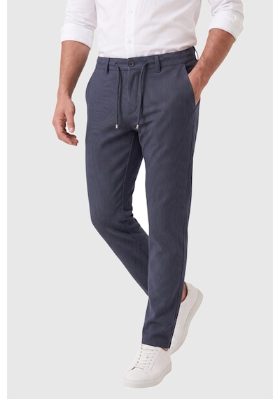 Rizzup Erkek Slim Fit Çizgili Koyu Lacivert Kumaş Pantolon İpli Esnek Bel Likralı Spor Pantolon 2700240 Rizzup Erkek Slim Fit Çizgili Koyu Lacivert Kumaş Pantolon İpli Esnek Bel Likralı Spor Pantolon 2700240