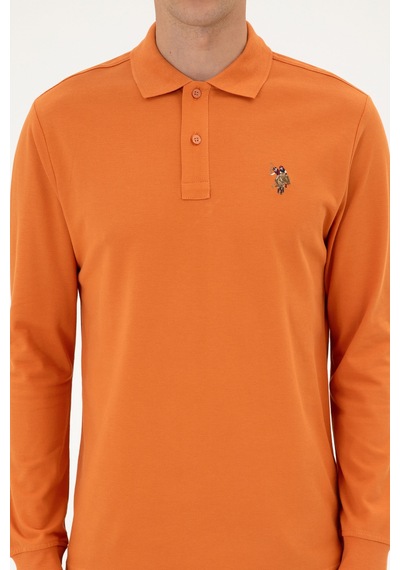 U.S. Polo Assn. Erkek Regular Fit Polo Yaka Bakır Basic Sweatshirt 50313772-VR182