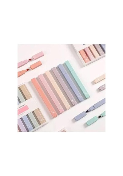 Ultra Pastel Renk Fosforlu İşaretleme Kalemi 6'li Set, İşaretleme Kalemi, Okul Ve Öğrenciler İçin Genel