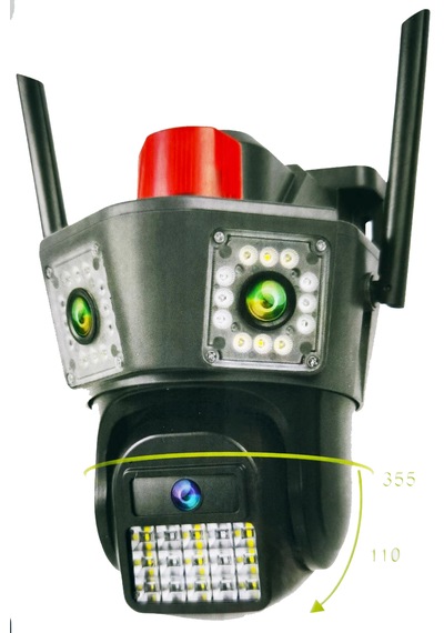 Apronx Apx-wpg490 9mp 3.6mm Üç Kamera 42 Led Wifi Ptz