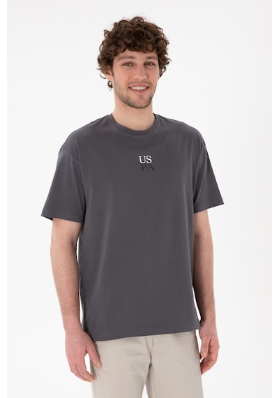 U.S. Polo Assn. Erkek Comfort Fit Bisiklet Yaka Antrasit Tişört 50306450-VR006
