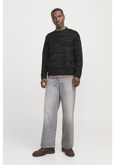 Jack & Jones Erkek Kazak 12277985 Siyah Siyah