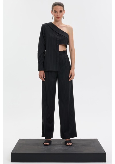 Rebellion Simone Pants Siyah Beyaz Çizgili