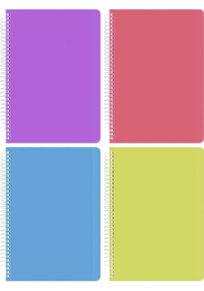 Notte 60 Yaprak A4 Defter Kareli Spiralli Pp Kapak