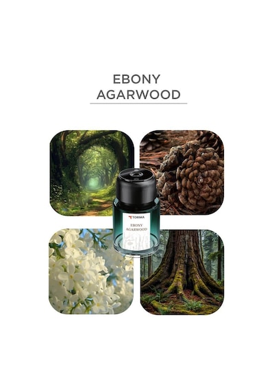Torima TCF02 Lazerli Şarjlı Hava Nemlendirici + Ebony Agarwood Araba Kokusu