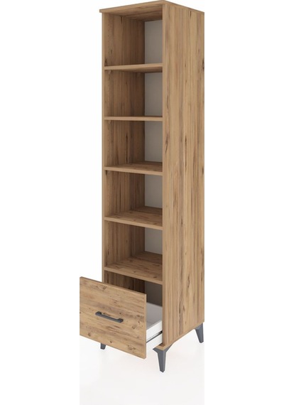 Hyperion Dolap 5 Raflı Tek Çekmeceli 44x44x195 Çam-çam Çam