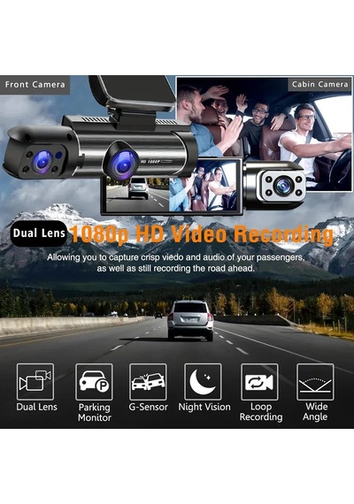 Çift Lens Araba Dvr Fhd 1920 1080 P Araç Kamerası Kabin Araç Kamerası Araç Front-cabin-dvr