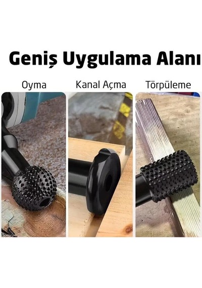6229 Ahşap İşleme Törpü Seti 3 Parça Avuç Taşlama Makinası İçin