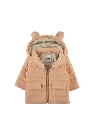 Civil Baby Pelüş Kulaklı 6-18 Ay Mont - Pudra Açık Somon