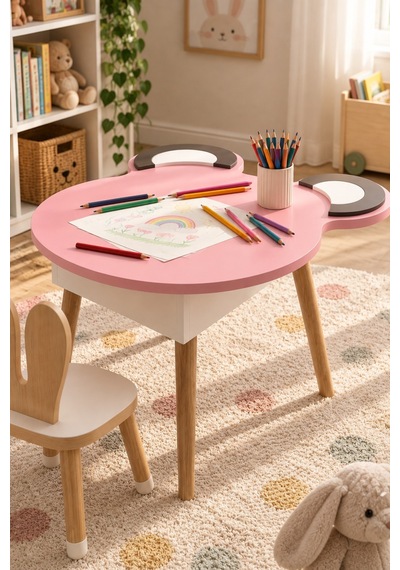 Sulorahome Pembe Çocuk Oyun Ve Aktivite Masası