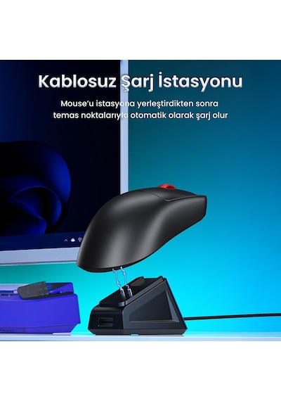 Aula Sc380 Pro Paw3311 Sensör 12000 Dpı 1000hz Kablolu Ve Kablosuz Gaming Oyuncu Mouse Siyah Sc380 Pro