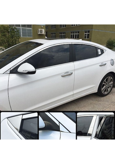 Hyundai Elantra Krom Cam Çerçevesi Set 2016-2019 14 Parça
