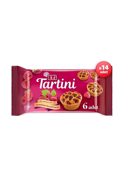 Eti Tartini Frambuazlı Turta 114 G X 14 Adet