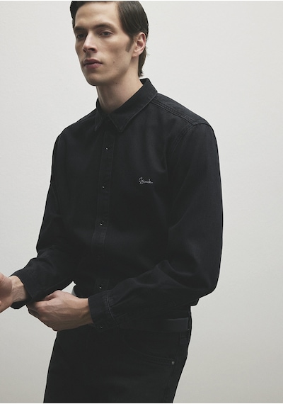 Mavi - Roy Lux Black Nights Koyu Gri Denim Gömlek 0210496-82410 Gri Mavi - Roy Lux Black Nights Koyu Gri Denim Gömlek 0210496-82410 Gri