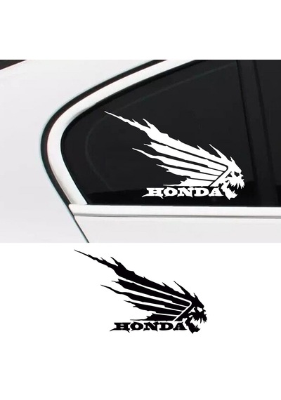 Honda Canavar Sticker, Honda Oto Sticker, Honda Sticker 15x10 Cm-takım