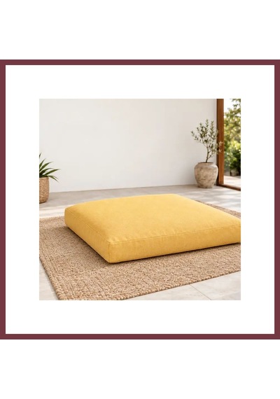 Storeşahin Düz Kare Yer Minderi 60 60 8 Cm Hardal İç Mekân Shn0720