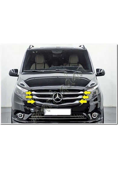 Markadan Mercedes Vito Krom Ön Panjur 2014 Sonrası 5 Parça Paslan Markadan Mercedes Vito Krom Ön Panjur 2014 Sonrası 5 Parça Paslan