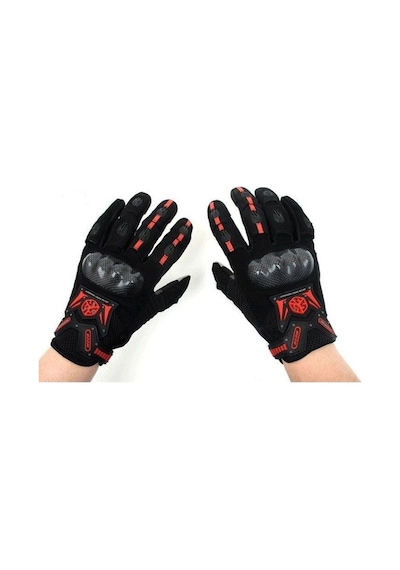 Scoyco Mc20 Carbon Fiber Eldiven (Kırmızı-Siyah) (434128015)