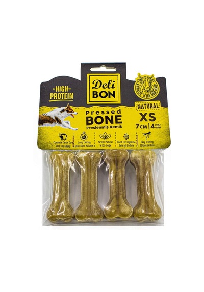 Delibon Gerçek Deriden Pres Kemik, 7 Cmx4pcs., Natural
