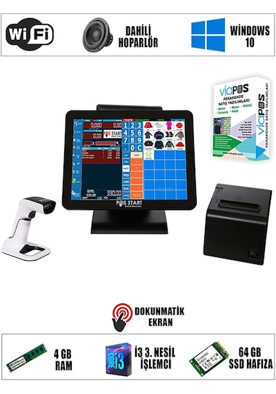 Pos Start Barkod Sistemi Vizyon Set Jj-6800a
