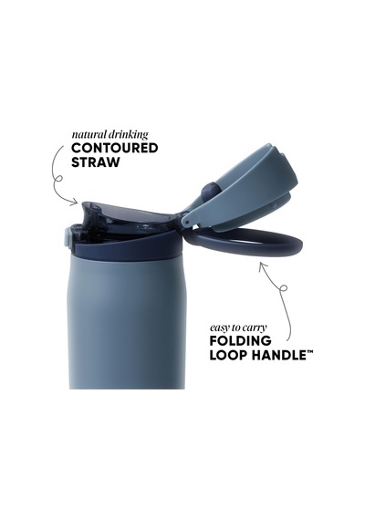 Simple Modern Mesa Loop Pipetli Su Şişesi 24 Oz Bardak Tutucu Dostu Yalıtımlı Paslanmaz Çelik Şişeler Seyahat, Spor Ve Okul İçin Deep Dune 0
