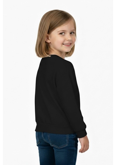 Kız Çocuk Baskılı Sweatshirt Bgl-st05266 Siyah