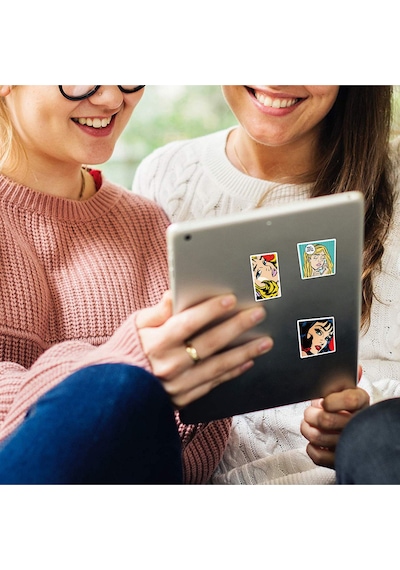 Retro Kız Seri 2 Sticker Seti Laptop Ajanda Notebook Tablet Telefon Defter Etiket Bullet Journal Diğer