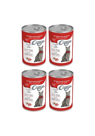 Cango Kuzu Etli Konserve Yetişkin Kedi Maması 4 x 415 G