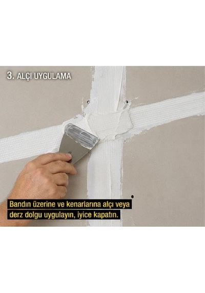 Derz Filesi 48 Mm X 90 Yard Kendinden Yapışkanlı Fiberglas Alçıpan Ek Yeri Çatlak Önleyici File