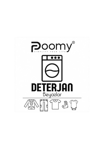 Poomy 1200 Ml Ölçekli Deterjan Kabı, Şeffaf Deterjan Saklama Kutusu, Kapaklı Çamaşır Deterjan Organizeri, Etiket Diğer