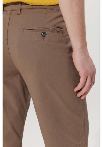 Ac&Co / Altınyıldız Classics Erkek Vızon Slim Fit Dar Kesim Yan Cepli Armürlü Şort