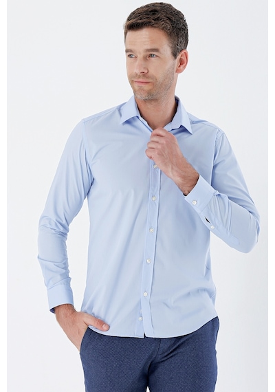 İmza Mavi Uzun Kollu Bez Ayağı Sert Yaka Cepsiz Pamuklu Basic Slim Fit Dar Kesim Gömlek 1004235357 Mavi İmza Mavi Uzun Kollu Bez Ayağı Sert Yaka Cepsiz Pamuklu Basic Slim Fit Dar Kesim Gömlek 1004235357 Mavi