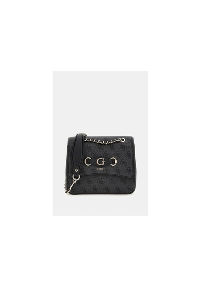 Guess Kadın Siyah Izzy 4g Logolu Mini Çapraz Çanta Antrasit