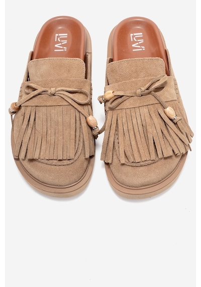 Luvishoes Luvi Shoes Carol Toprak Süet Püsküllü Hakiki Deri Kadın Burnu Kapalı Terlik Toprak Luvishoes Luvi Shoes Carol Toprak Süet Püsküllü Hakiki Deri Kadın Burnu Kapalı Terlik Toprak