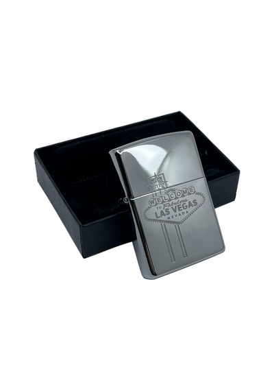 Zippo Las Vegas Nevada Black Ice Dizayn Çakmak Gri