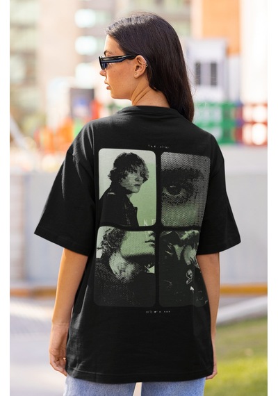 Sevbano Justin Bieber Sırt Baskılı Unisex Oversize Şarkıcı Tişört Siyah