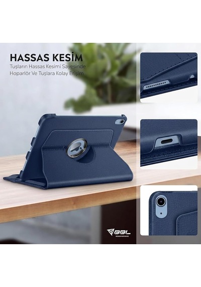 Lexroo İpad Yatay Ve Dikey Standlı 360 Derece Döner Tablet Kılıfı