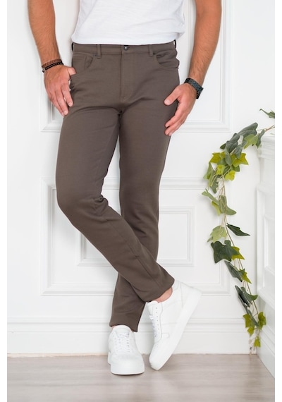 Slimfit 5 Cep Dar Paça Astarsız Mevsimlik Kumaş Pamuklu Erkek Spo