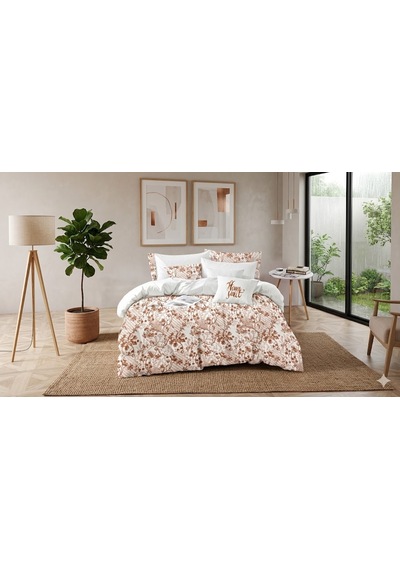 Evnur Pure Line Nevresim Takımı Çift Kişilik Daisy Bej