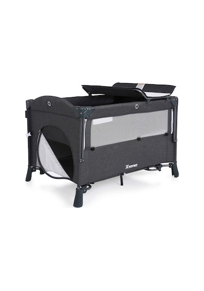 Yoyko Exclusive Comfort 8 İn 1 Anne Yanı Park Yatak Oyun Parkı 70x110 - Koyu Gri