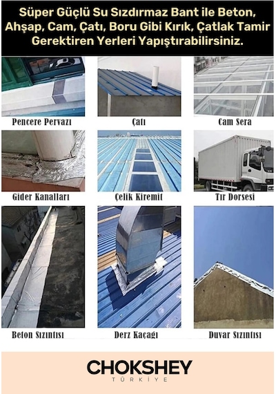 Süper Güçlü Su Geçirmez Sızdırmaz Yeşil Renk Çok Amaçlı İzolasyon Ve Tamir Bandı 48mm X 10m - 10adet