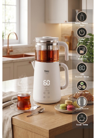 Fakir Demia 1.7 L Dijital Göstergeli Çay Makinesi