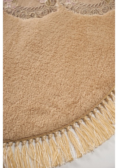 Akasya Saçakli Banyo Takımı 2 Pcs Cappuccino